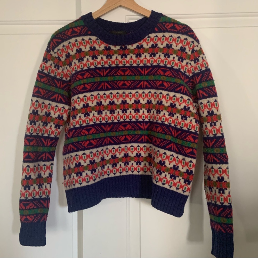 Jcrew fairisle wool winter sweater